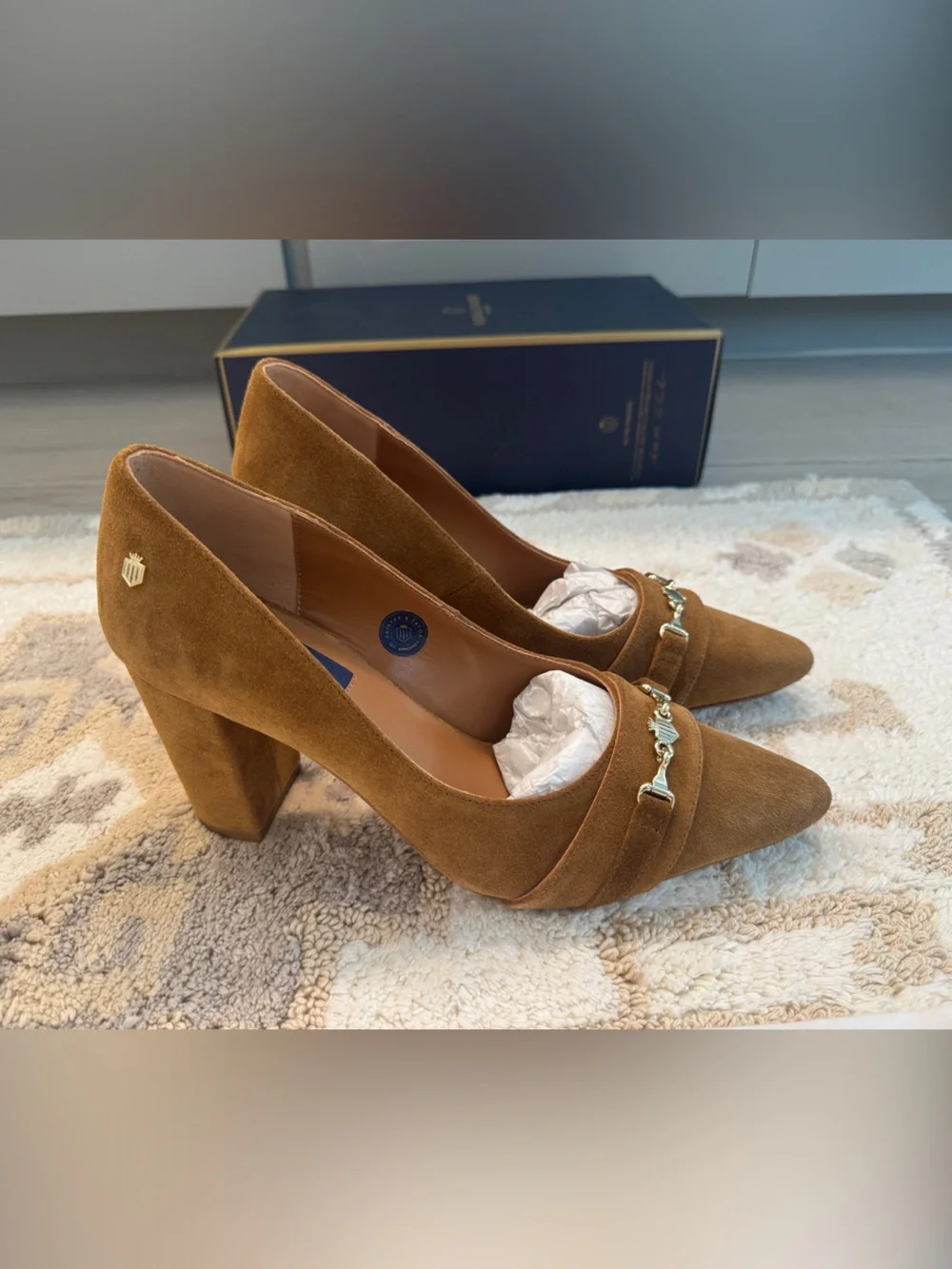 Fairfax & Favor Chantilly Heel Tan Suede